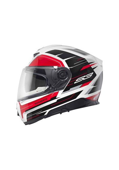 Schuberth S3 Apex White Kapalı Kask Siyah - Beyaz - Kırmızı