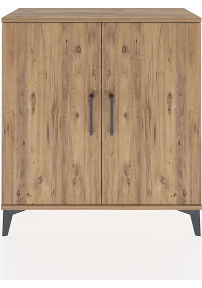 Arges Şifonyer Tek Raflı 2 Çekmeceli 2 Kapaklı 88x30x96 Çam-çam Atlas Çam