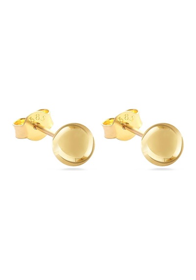 Sefa Gold 14 Ayar Altın Büyük Boy Top Vidalı Küpe