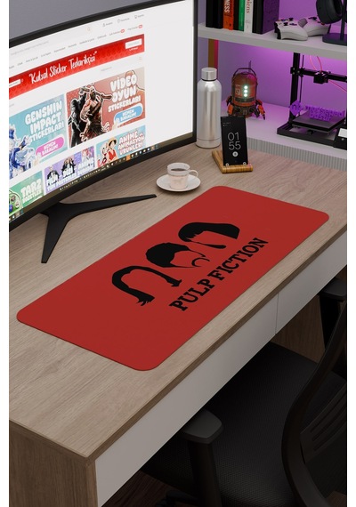Pulp Fiction Ucuz Roman Tarantino V3 70x30 Xl Gaming Kauçuk Kaymaz Taban Mouse Pad Fare Altlığı