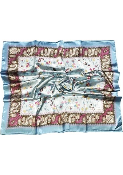 Yenisinial Nurşah Polyester Eşarp Desen 1 Mavi