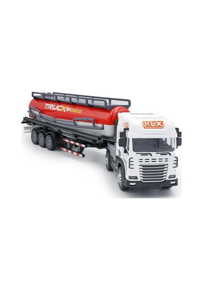 Oyuncak Tanker Tırı 1:24 Ölçek - Diecast Metal Kafalı, Işıklı Sesli, Ayrılabilir Dorseli Model Araba