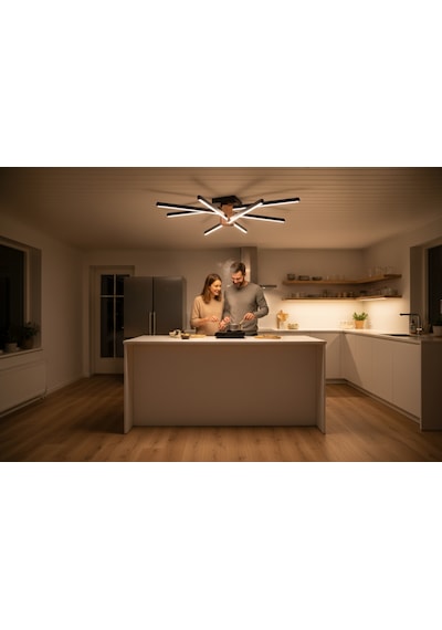 Nova 8 Gold Led Tavan Avize Kumandalı Dim Edilebilir Aşağı Işık Diğer