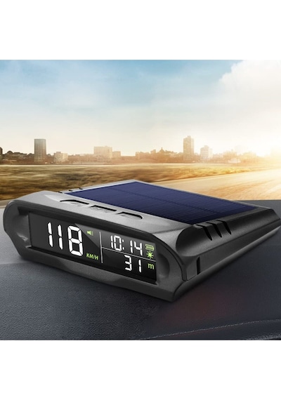 Gps Hız Göstergesi Hud Ekran Güneş Enerjili Dijital Kilometre Sayacı-head Up Display