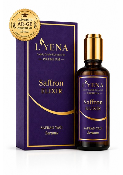 Lyena Premium Saffron Elixir Safran Yağı Cilt Bakım Serumu 50 Ml Canlı Ve Parlak Görünüm Destekleyici Serum