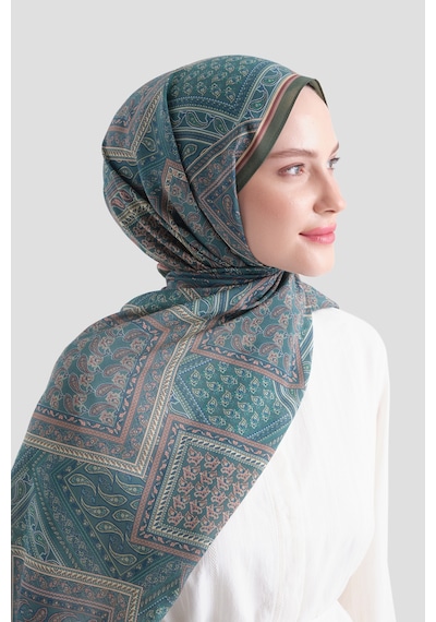 Armine Elegance Pamuk - İpek Şal As464 Zümrüt Yeşili