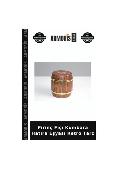 Pirinç Fıçı Kumbara Hatıra Eşyası Retro Tarz