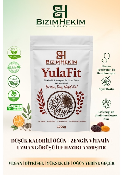 Yulafit Kalorisiz Çiğ Lif Karışımı Yulaf Kepeği Unu Vegan 1000g