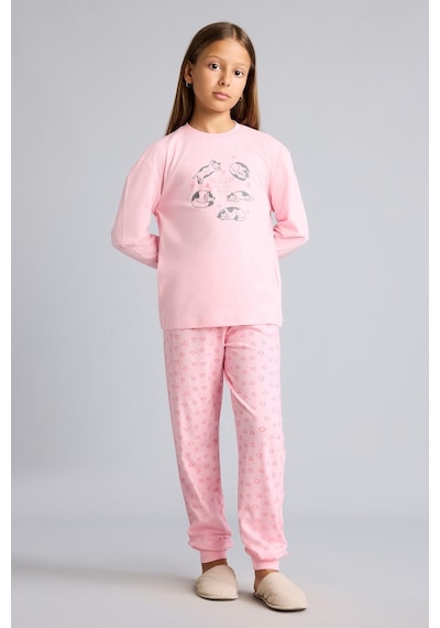 Defacto %100 Pamuk Baskılı Uzun Kollu Üst Lastikli Paça Alt 2li Pijama Takımı Kız Çocuk I2285a826aupn149 Pembe-pn149 Defacto %100 Pamuk Baskılı Uzun Kollu Üst Lastikli Paça Alt 2li Pijama Takımı Kız Çocuk I2285a826aupn149 Pembe-pn149