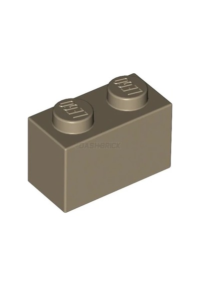 Yedek Parçalar: Brick: Duvar Parçası: 100 Adet 1x2 Koyu Krem 3004 - Parts: Brick: 100 Piece 1x2 Dark Tan 3004