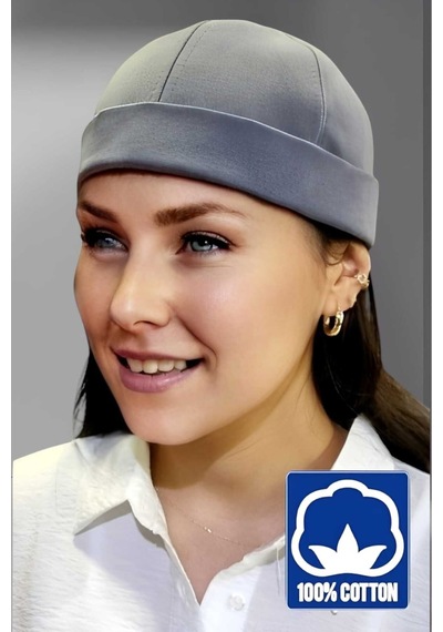 Unisex %100 Pamuklu Docker Şapka Füme
