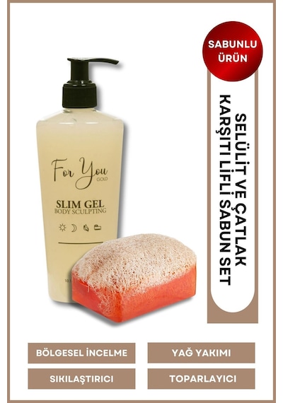 Slim Jel Inceltici - Sıkılaştırıcı - Çatlak Karşıtı Ve Selülit Kremi & Kabak Lifli Sabun