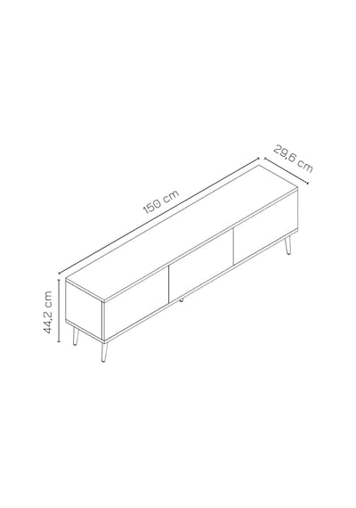 Maxi 150 Cm Tv Ünitesi, Tv Sehpası Antrasit - Gümüş Antrasit-gümüş