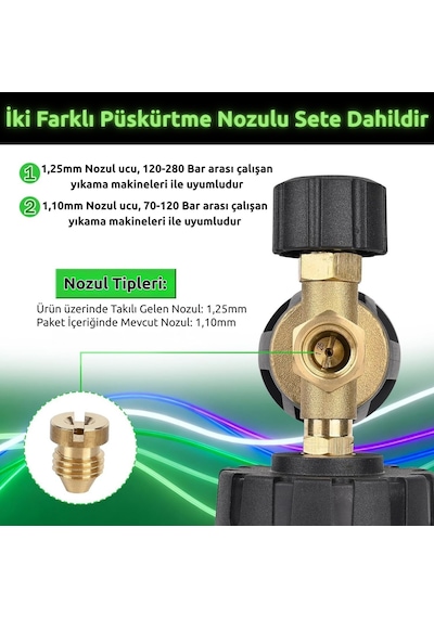 Robeve Bear Force Pro+ Foam Lance Köpük Yapıcı Aparat Pro Model Köpük Aparatı Profesyonel Oto Yıkama Köpük Yapıcı Aparat