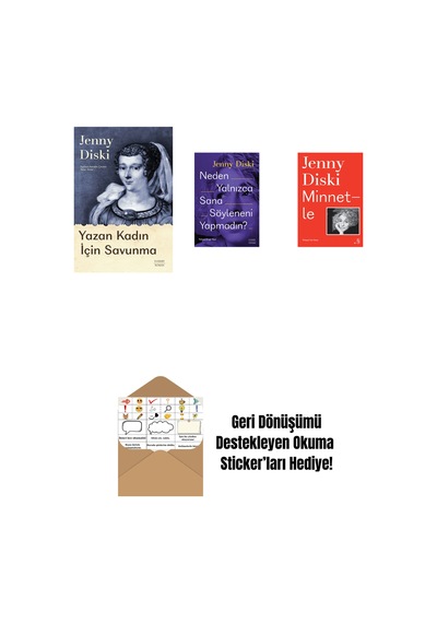 Yazan Kadın İçin Savunma + Neden Yalnızca Sana Söyleneni Yapmadın + Minnetle + Okuma Sticker'ları