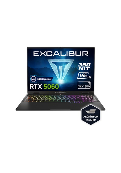 Casper Excalibur G915 AI G915.356H-CX60A-C Core Ultra 7-356H 24 GB 2 TB RTX5060 16" W11H Dizüstü Bilgisayar