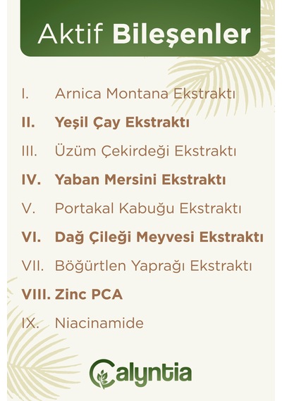 Calyntia Gözenek Sikilastirici, Arindirici Etki, Canlandiran, Cilt Yenileyici Arnika Montana Özlü Tonik 100ml