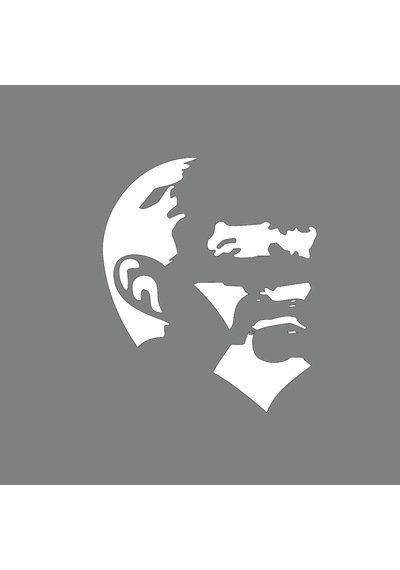 Mustafa Kemal Atatürk Silüet Sticker 17x17 Cm mavi