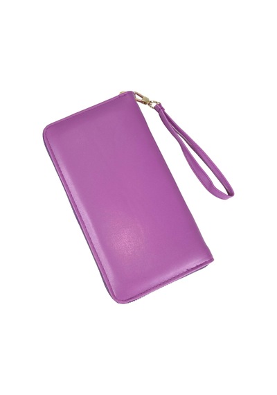 Ollbag 1018 Cilt Büyük Boy Cüzdan / Clutch Çanta Mor Çok Renkli