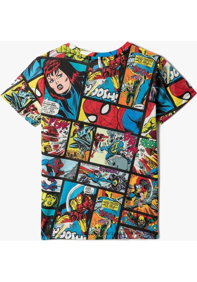Koton Marvel Baskılı Kısa Kollu Tişört Lisanslı Bisiklet Yaka Pamuklu Siyah Desenli 3skb10072tk 3SKB10072TK01V Siyah Koton Marvel Baskılı Kısa Kollu Tişört Lisanslı Bisiklet Yaka Pamuklu Siyah Desenli 3skb10072tk 3SKB10072TK01V Siyah