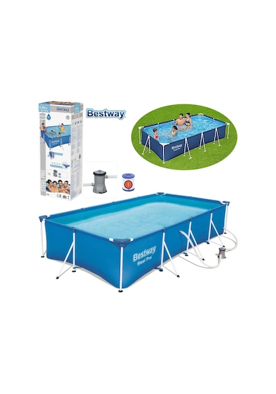 Bestway 56424 Steel Pro Prefabrik Havuz 400x211x81cm 220v Temizleme Filtreli