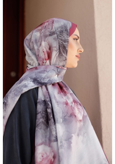 Mimiyum Simple Roses Soft Şal Lal Kırmızı