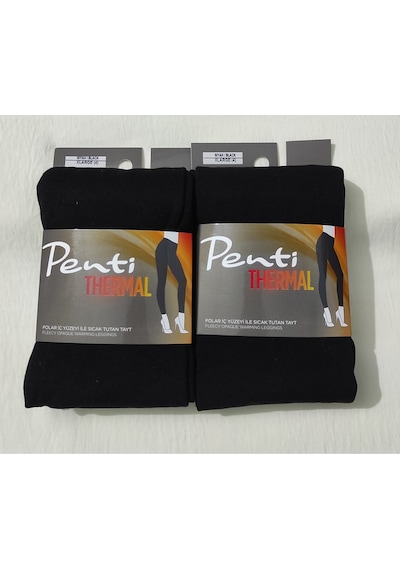 Bonbonetti Chocolate Baby & Kids Penti Siyah Tayt 2'li Kadın Termal Tayt Black