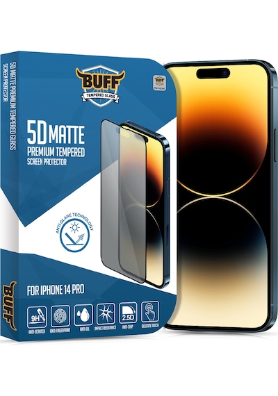 Buff Apple Uyumlu   iPhone 14 Pro 5D Matte Ekran Koruyucu