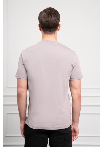 Erkek Açık Gri Basic Bisiklet Yaka Dynamic Fit Pamuk T-shirt 25yc018004103 Açık Gri Açik Gri