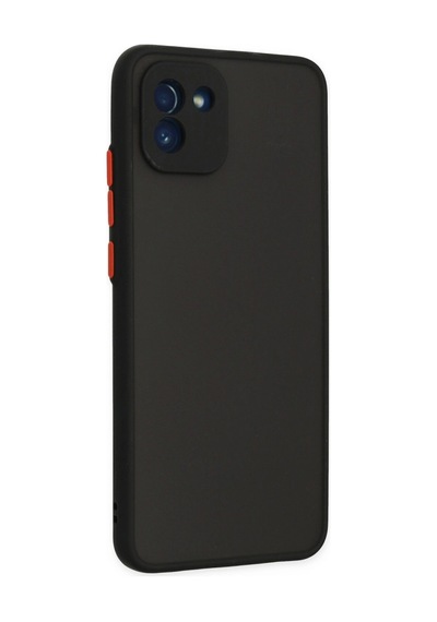 Samsung Uyumlu Galaxy A03 Kılıf Montreal Silikon Kapak Siyah\