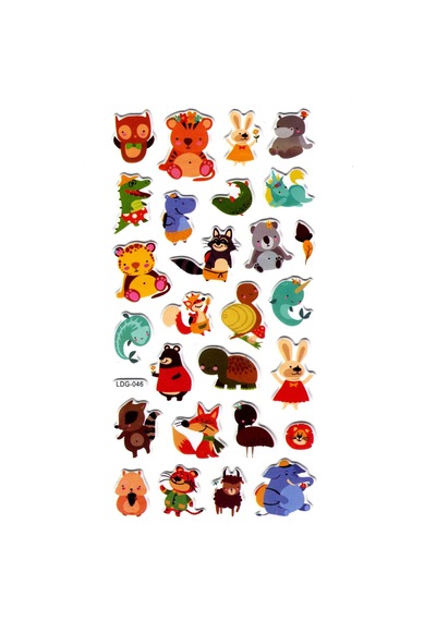 Sticker Kabartmalı Defter Planlayıcı Etiket Ldg046 -17x9 Cm- Şirin Hayvanlar