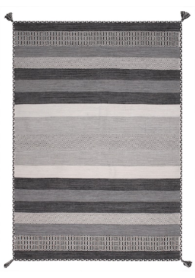 My Home Halı Trb-04 Gri İskandinav El Dokuma Kilim Gri