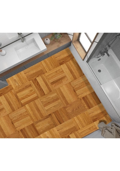 Yer Kaplama Zemin Kaplama Folyosu 65x130 Cm Wooden Parquet
