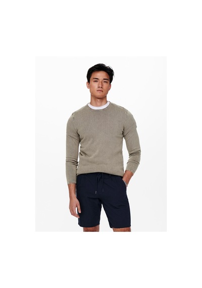 Only & Sons Onsgarson 12 Wash Crew Knıt Noos Erkek Gri Kazak - 22006806