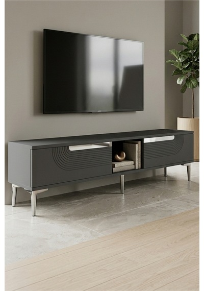 Tsa1508as Meyra Tv Sehpası Antrasit-silver 150cm Antrasit - Gümüş