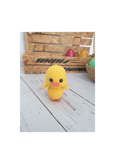 Amigurumi Örgü Minik Sarı Ördek Anahtarlik