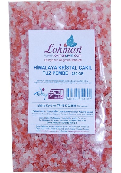 Lokman Himalaya Kristal Kaya Tuzu Çakıl Pembe 250 G