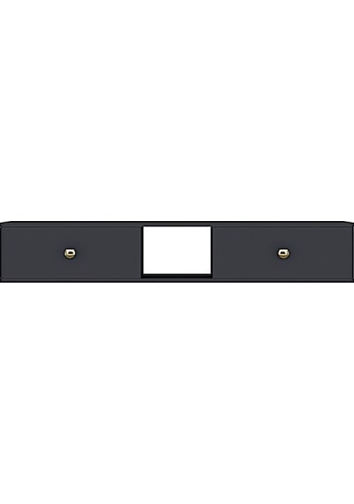 Tda1501ag - Zuzu Duvara Montaj Tv Stand Antrasit-gold 150cm Antrasit / Koyu Gri