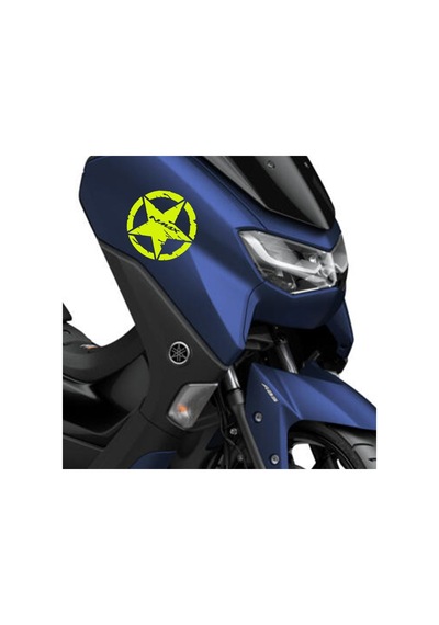 Deeb Army Yamaha Nmax Yıldız Sticker Etiket Mat Sarı 2 Adet