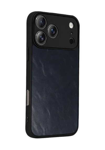 Apple iPhone  Uyumlu  17 Pro Aras Deri Kapak - Lacivert