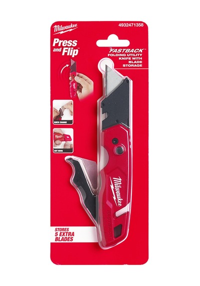 Milwaukee Fastback Maket Bıçağı + 1 Adet Yedek Bıçak - T4932471358