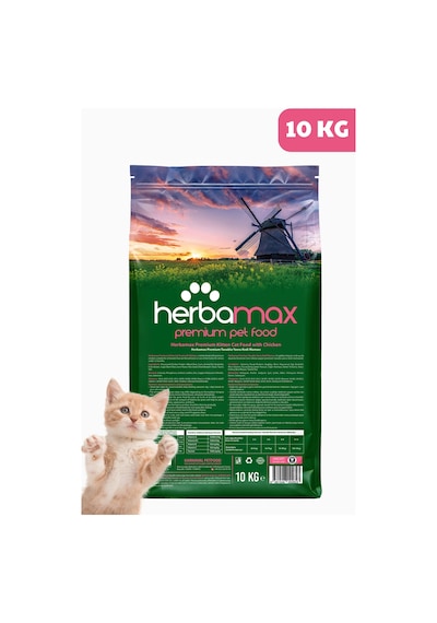 Herbamax Kitten Tavuklu ve Pirinçli Yavru Kedi Maması 10 KG