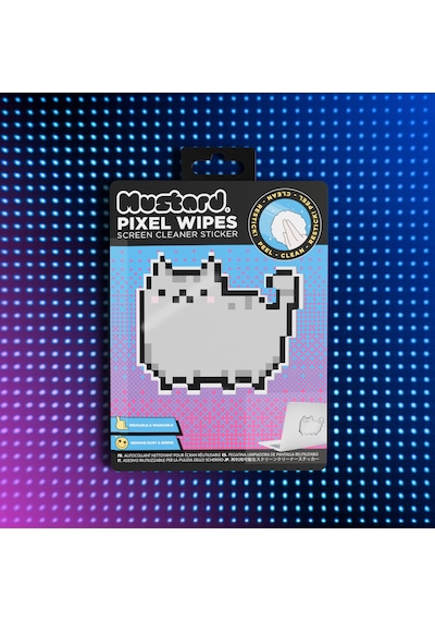 Mustard Cat Pixel Sicker Ekran Temizleyici