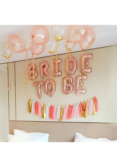 Gold Rose Bride To Be Yazılı Folyo Balon Bekarlığa Veda Partisi