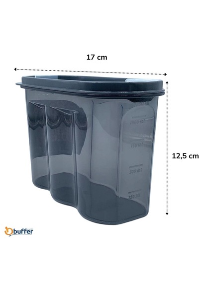2 Kapaklı Ölçekli Erzak Saklama Kabı - 1,2 Litre - Sa930 5332 0