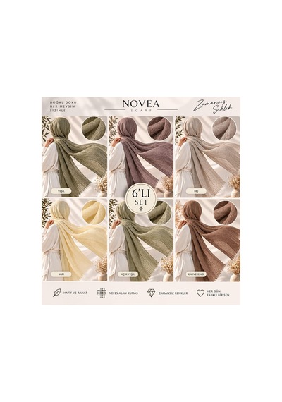 Genel Markalar Modal Şal 6 Lı Set Çok Renkli - 922083419 Çok Renkli