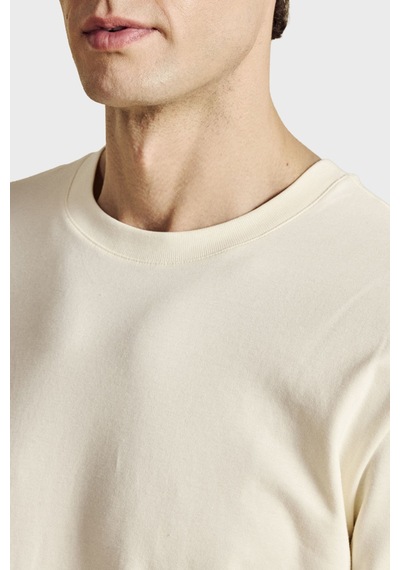 Brooks Brothers Logolu % 100 Pamuk Bisiklet Yaka T-shirt Erkek T Shirt Bbss26mts002142 Bej