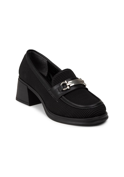 Deery Kadın Siyah Topuklu Loafer Ayakkabı - K1463zsyhc01 Siyah