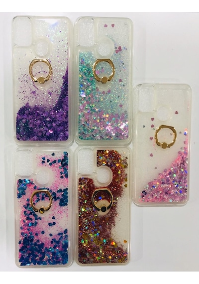 Samsung Uyumlu Galaxy M30S Sulu Simli Yüzüklü Kilif 417109288