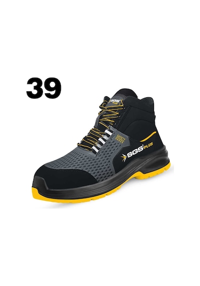 Sgs3139 - No:39 Flexo S1 Çelik Burunlu Kışlık Spor Çalışma Botu - Ergonomik - Antistatik - Su Geçirmez - Nefes Alır Siyah - Sarı